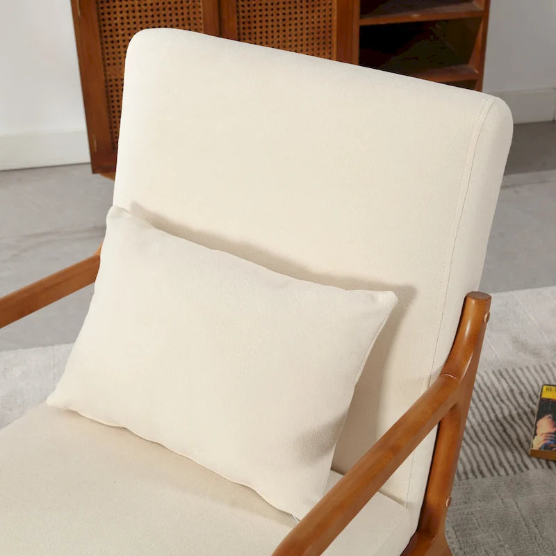 Fauteuil de style moderne — fauteuil à structure en bois massif et revêtement rembourré
