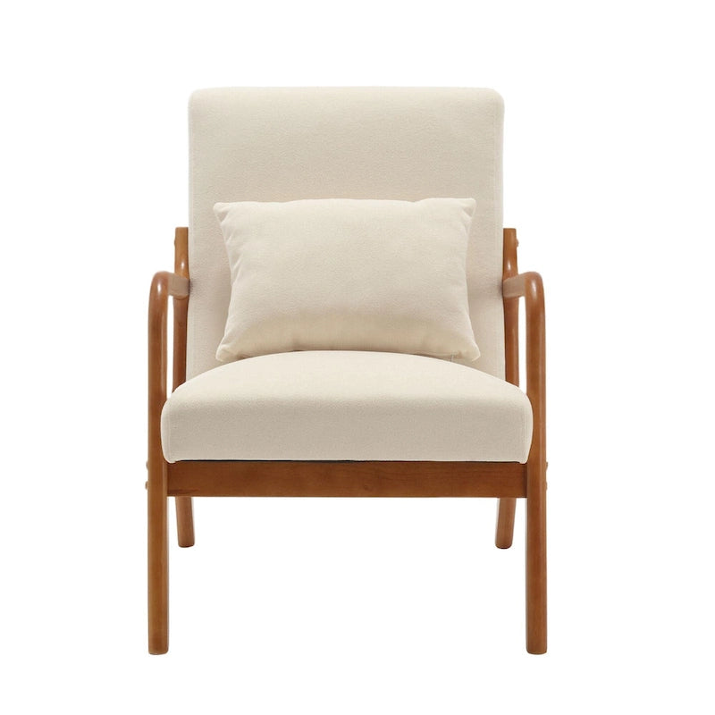 Fauteuil de style moderne — fauteuil à structure en bois massif et revêtement rembourré