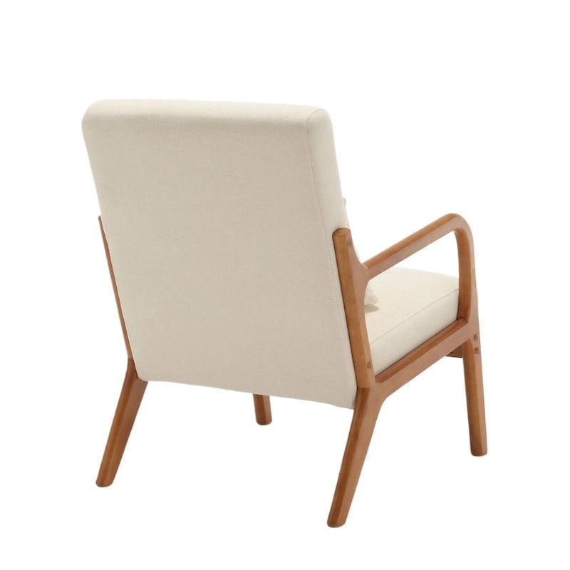 Fauteuil de style moderne — fauteuil à structure en bois massif et revêtement rembourré