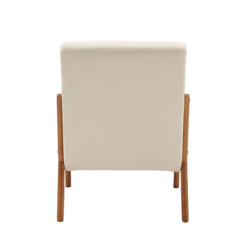 Fauteuil de style moderne — fauteuil à structure en bois massif et revêtement rembourré