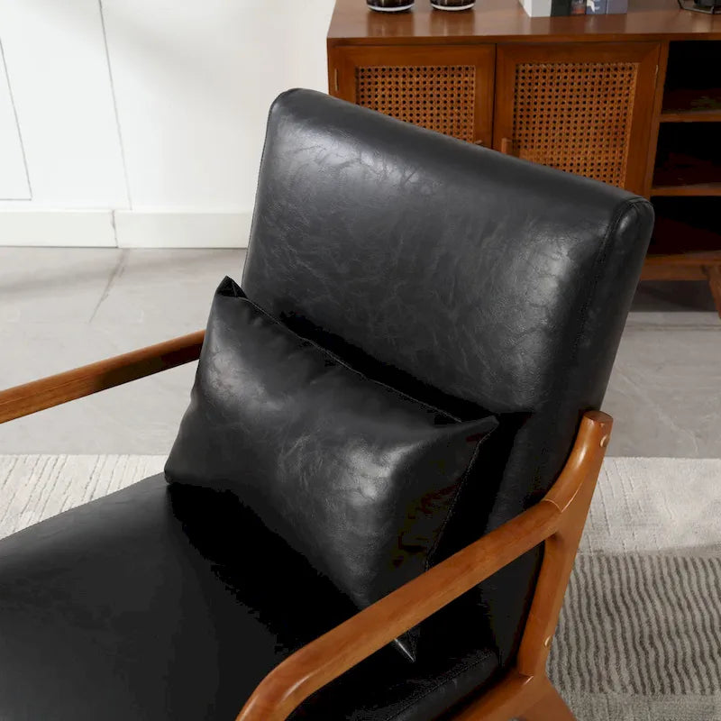 Fauteuil de style moderne — fauteuil à structure en bois massif et revêtement rembourré