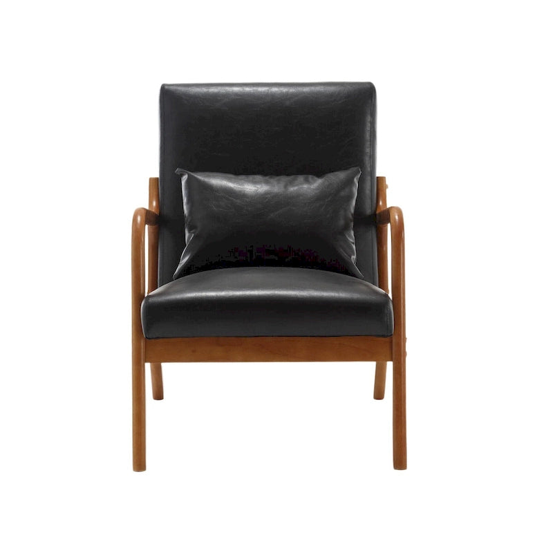 Fauteuil de style moderne — fauteuil à structure en bois massif et revêtement rembourré