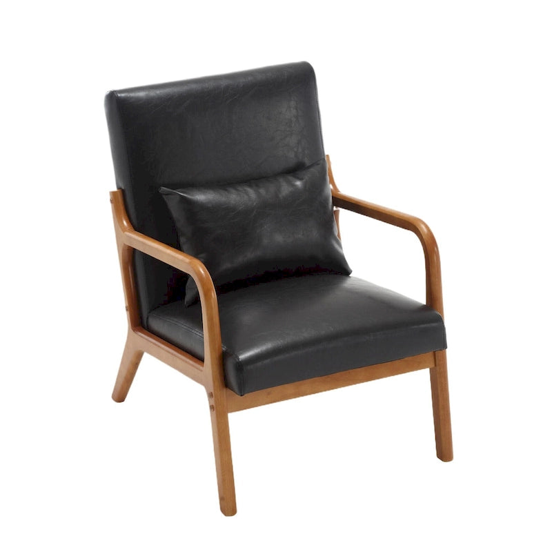 Fauteuil de style moderne — fauteuil à structure en bois massif et revêtement rembourré