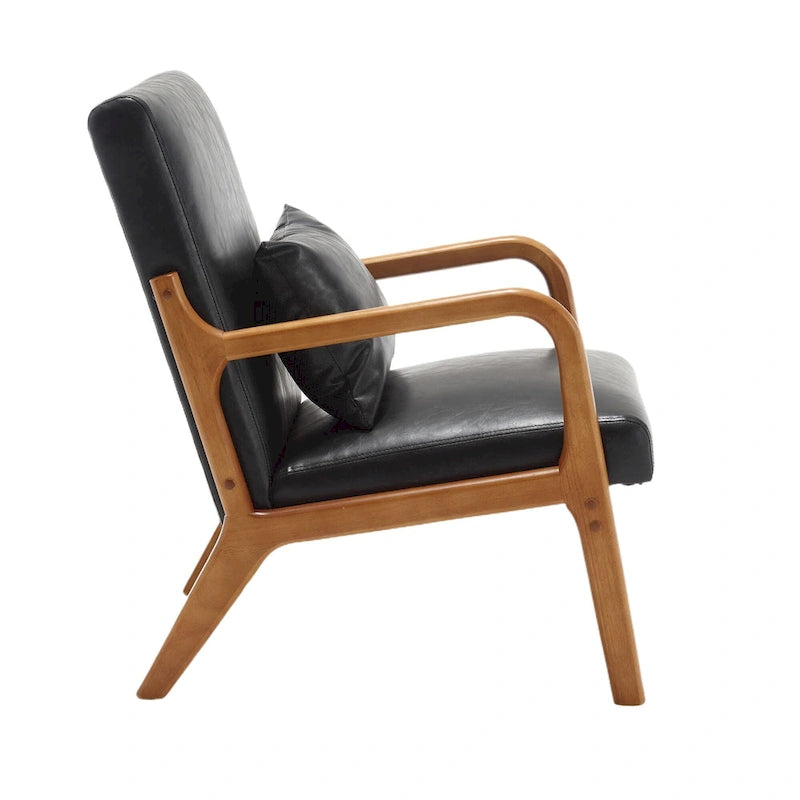 Fauteuil de style moderne — fauteuil à structure en bois massif et revêtement rembourré