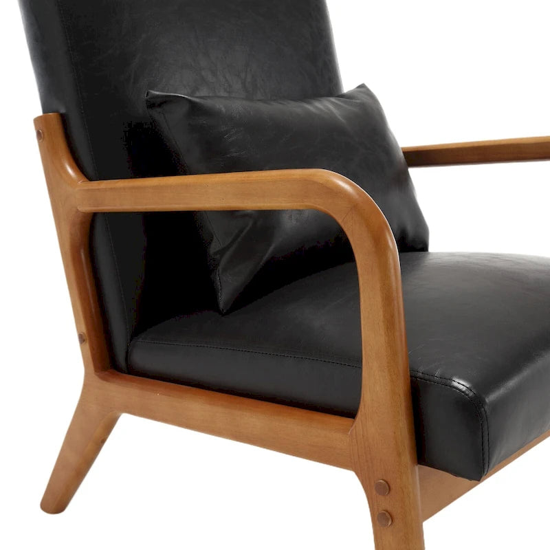Fauteuil de style moderne — fauteuil à structure en bois massif et revêtement rembourré