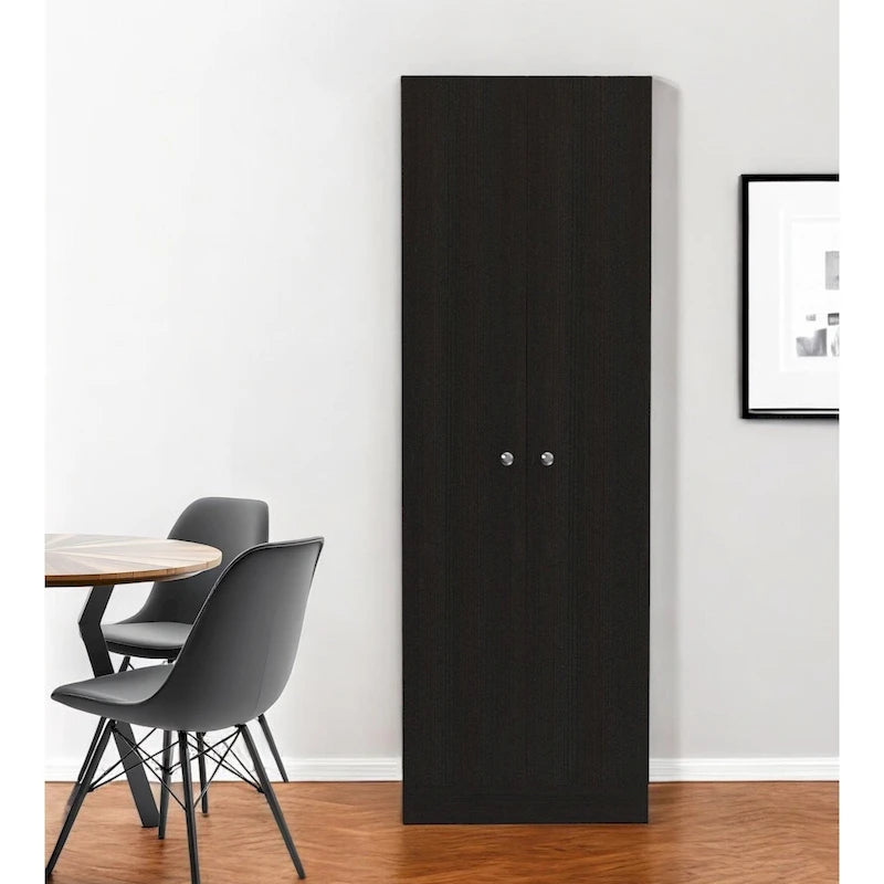 Garde-manger ou armoire de rangement en bois noir 71 po