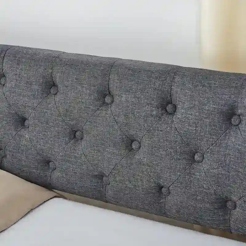 Canapé-lit/banquette capitonné(e) (avec lit gigogne relevable et port USB)