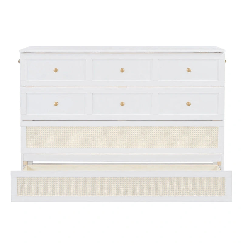 Grand lit escamotable blanc de style moderne