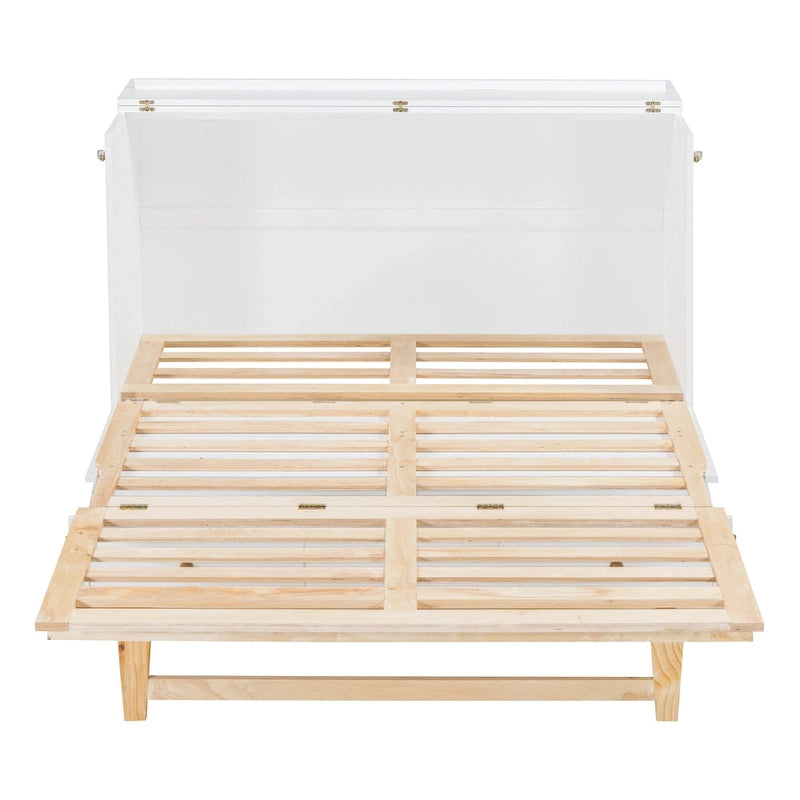 Grand lit escamotable blanc de style moderne