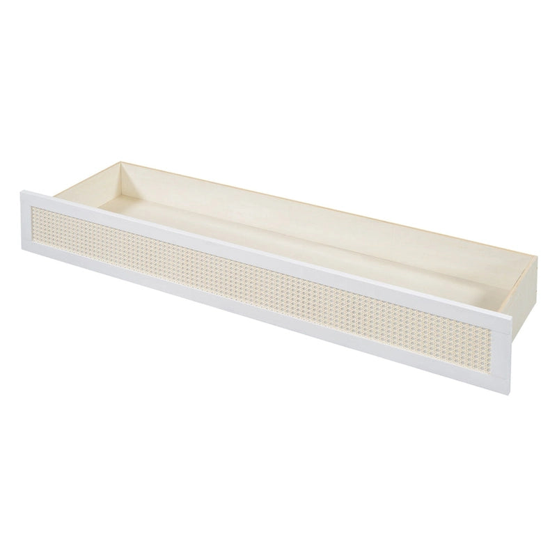 Grand lit escamotable blanc de style moderne