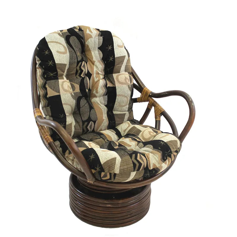 Fauteuil à bascule en rotin