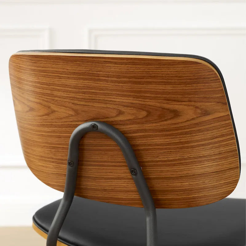Chaises de salle à manger en cuir et bois courbé (lot de 2)
