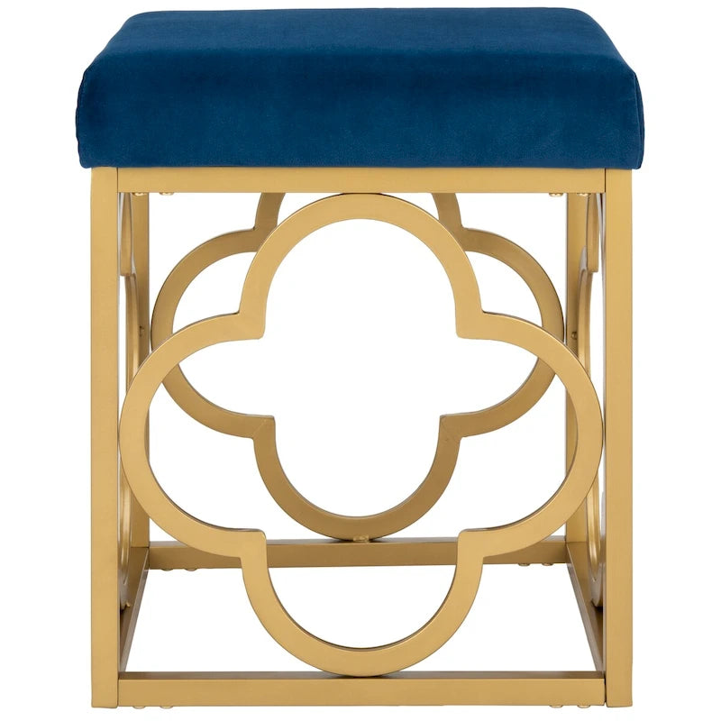 Pouf carré en velours luxueux