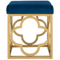 Pouf carré en velours luxueux