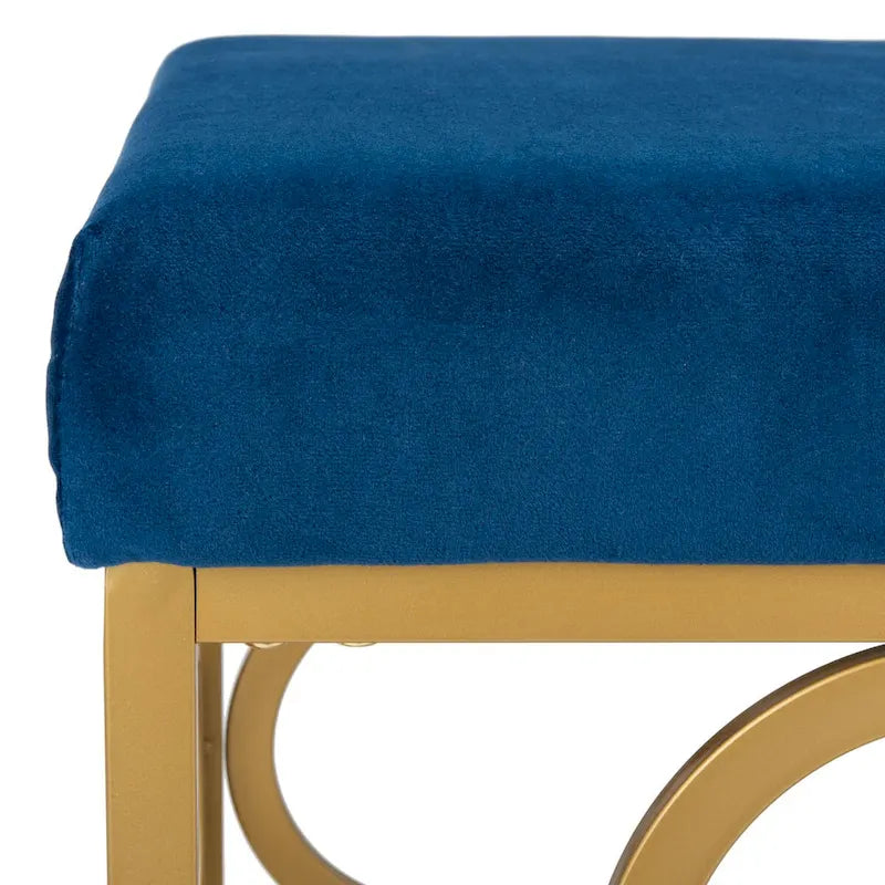 Pouf carré en velours luxueux