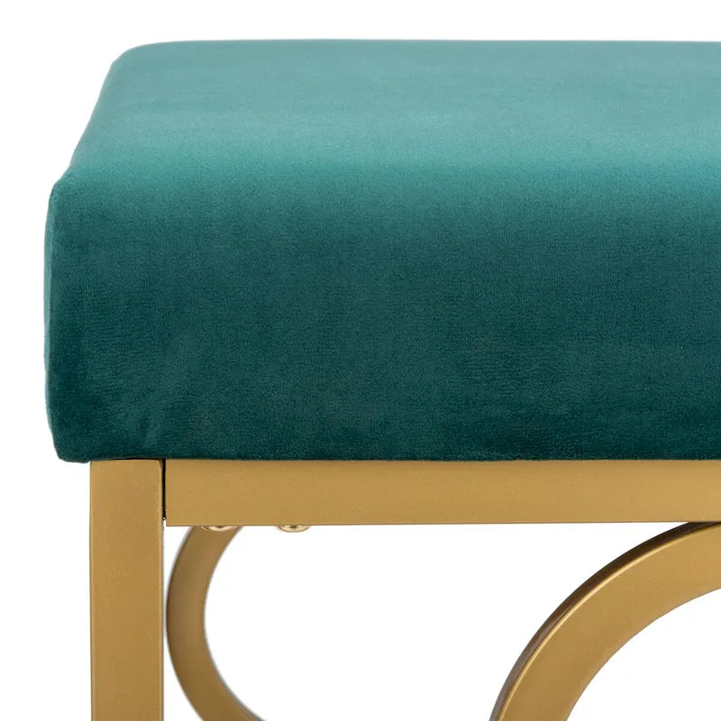 Pouf carré en velours luxueux