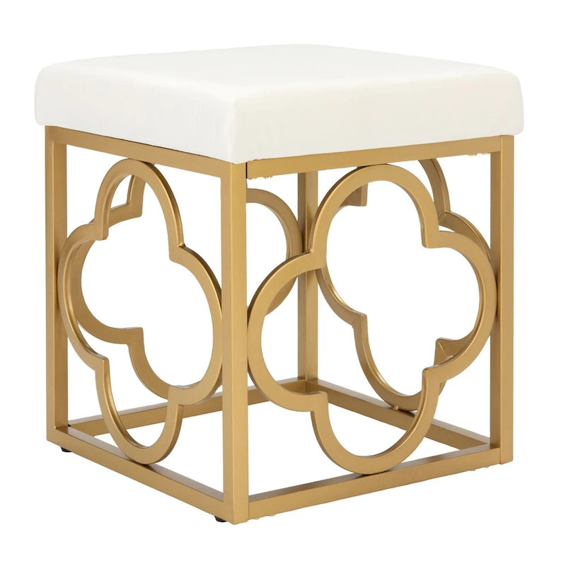 Pouf carré en velours luxueux