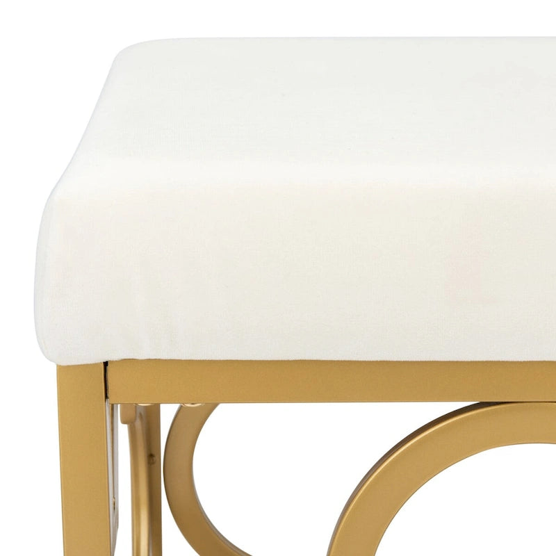 Pouf carré en velours luxueux