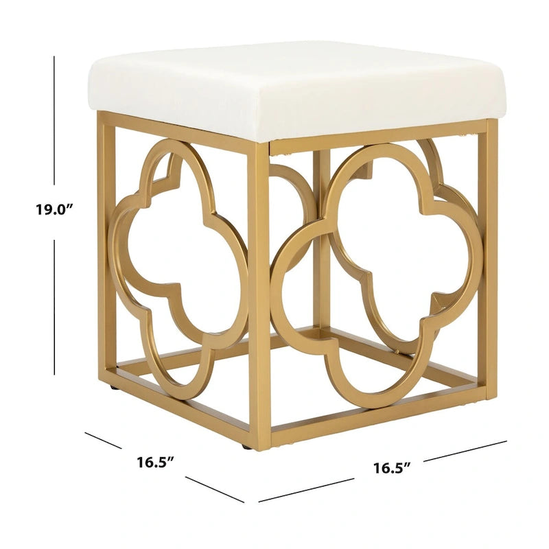 Pouf carré en velours luxueux
