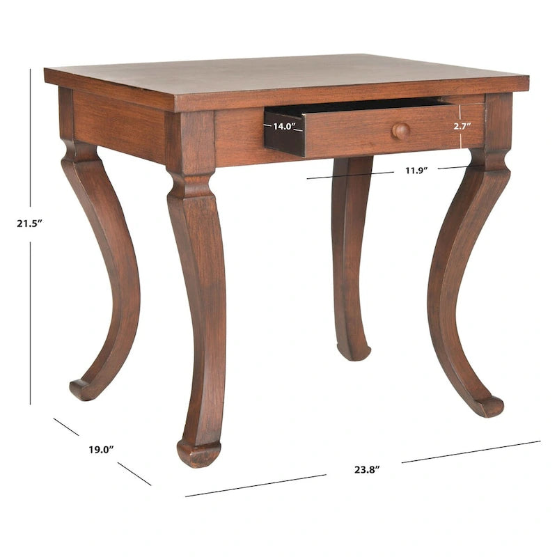 Table d'appoint de rangement marron
