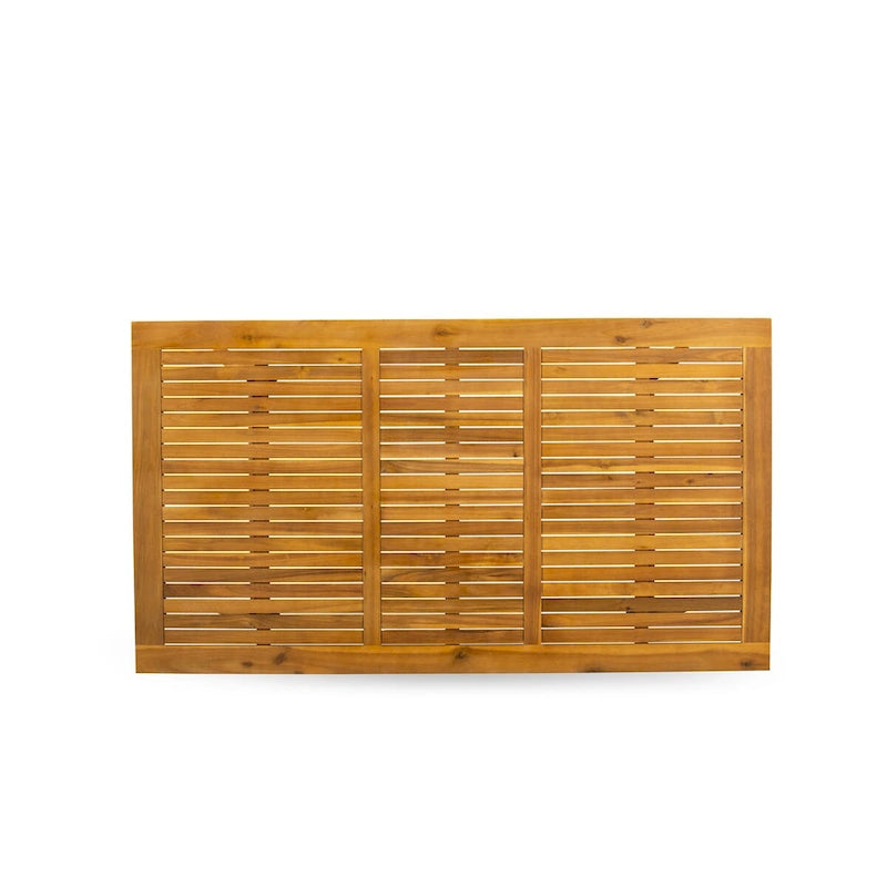 Table basse moderne East West Furniture BDETRNA avec plateau rectangulaire et 4 pieds en bois - Fini à l'huile naturelle