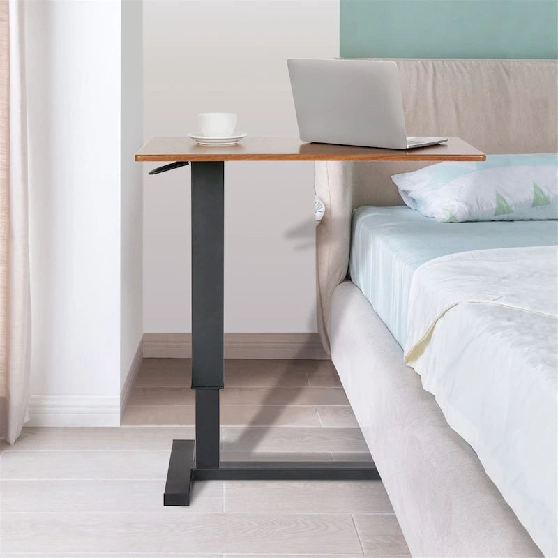 Rolling C Shape Laptop Adjustable Sofa Side Table Bedside Nightstand