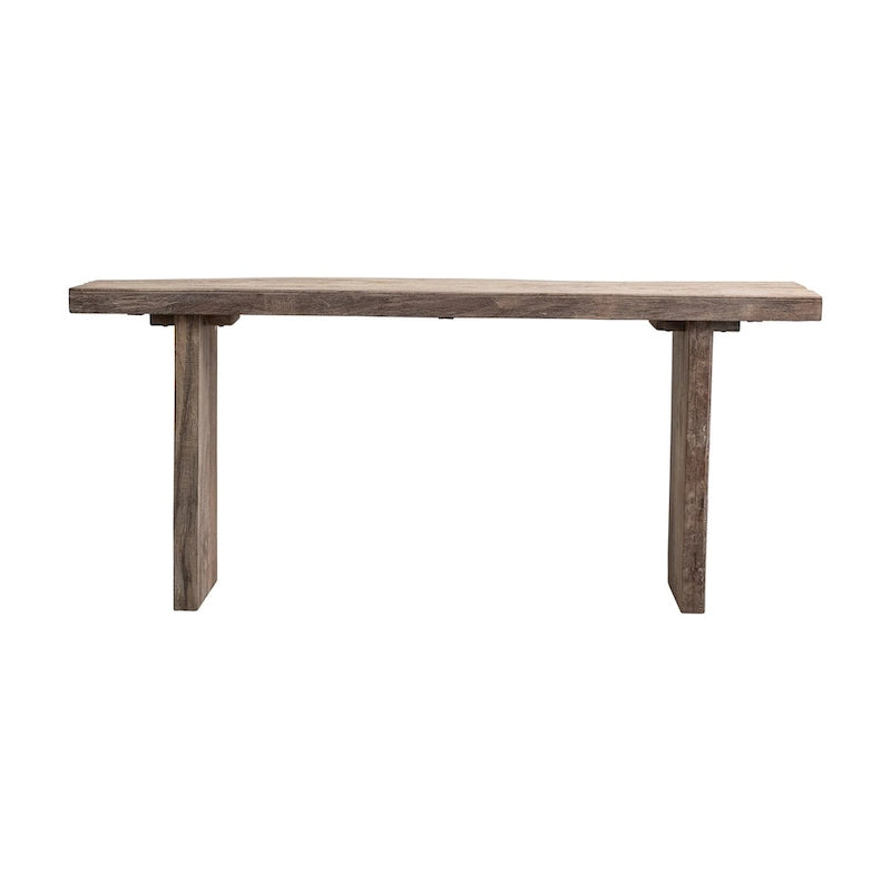 Reclaimed Wood Console Table with Distressed Bleached Finish - 72.0L x 13.0W x 32.0H