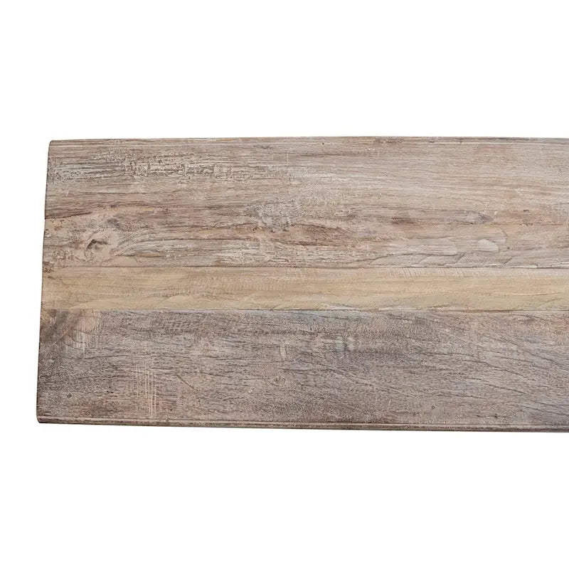 Console en bois recyclé avec finition blanchie vieillie - 72,0L x 13,0W x 32,0H