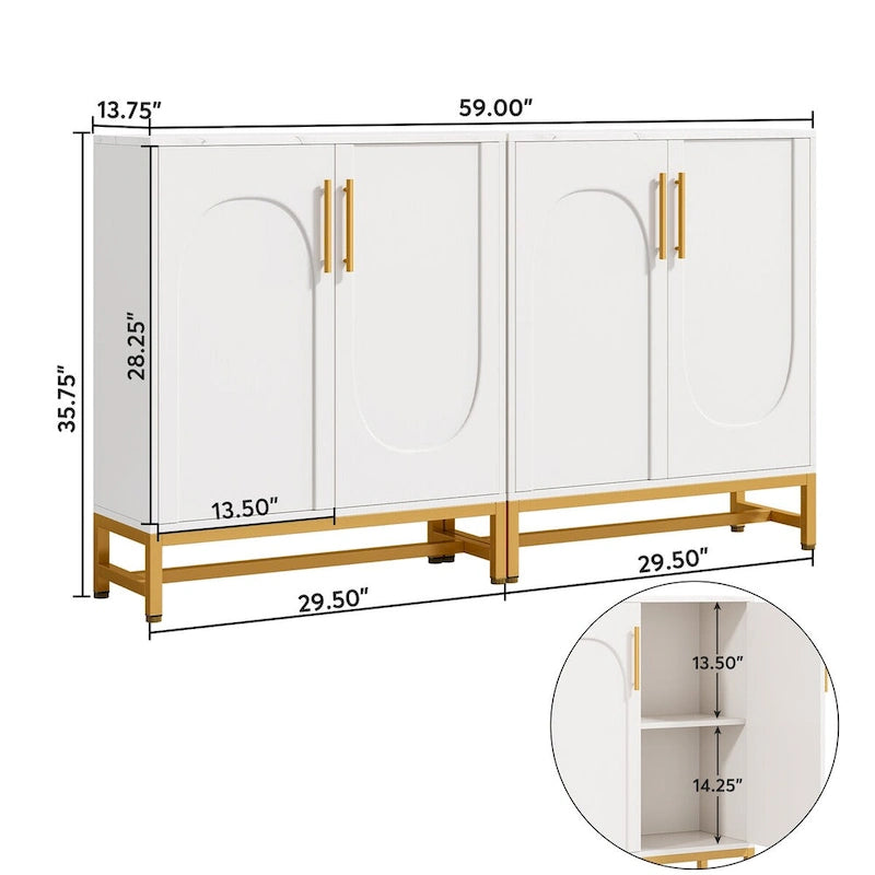 Buffet quatre portes moderne avec rangement
