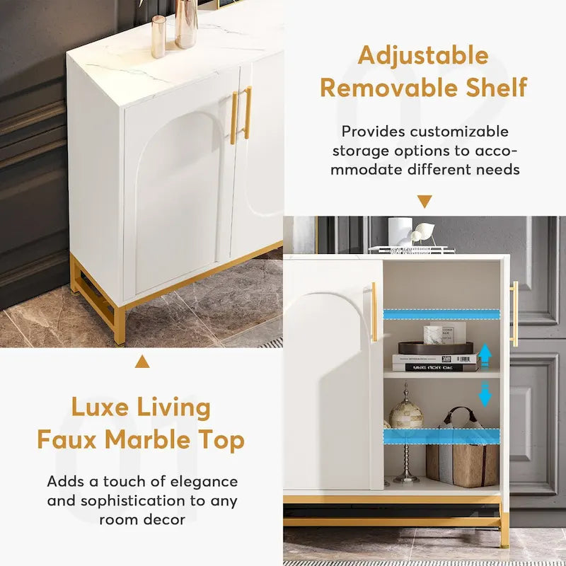 Buffet quatre portes moderne avec rangement